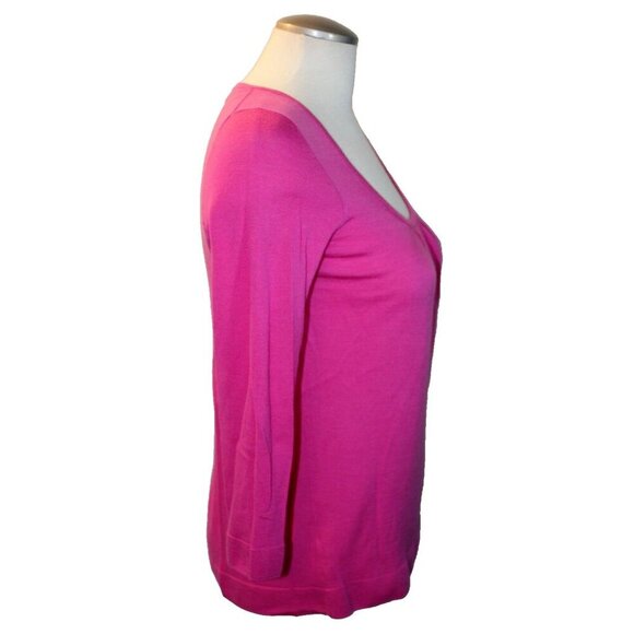 J Crew Womens Merino Wool Pink Thin Knit Sweater Base Layer XS Soft Lightweight - Picture 3 of 6